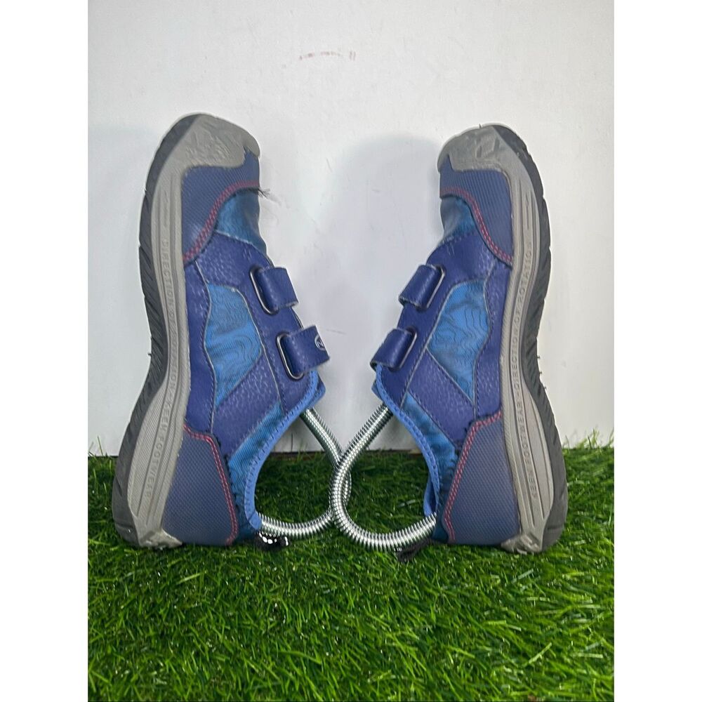 KEEN Kids Blue Hook & Loop Outdoor Hiking Shoes Size US 2 EU 34 Waterproof Trail - Picture 7 of 9